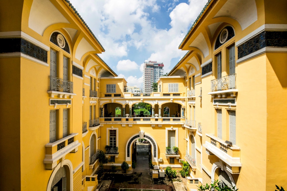 The French-colonial facade of the Ho Chi Minh City Fine Arts Museum